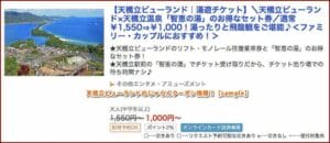 天橋立ビューランドのじゃらんクーポン情報！【sample】