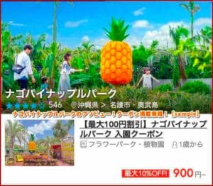 ナゴパイナップルパークのアソビュー！クーポン掲載情報！【sample】