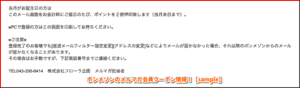 ボンメゾンのメルマガ会員クーポン情報！【sample】